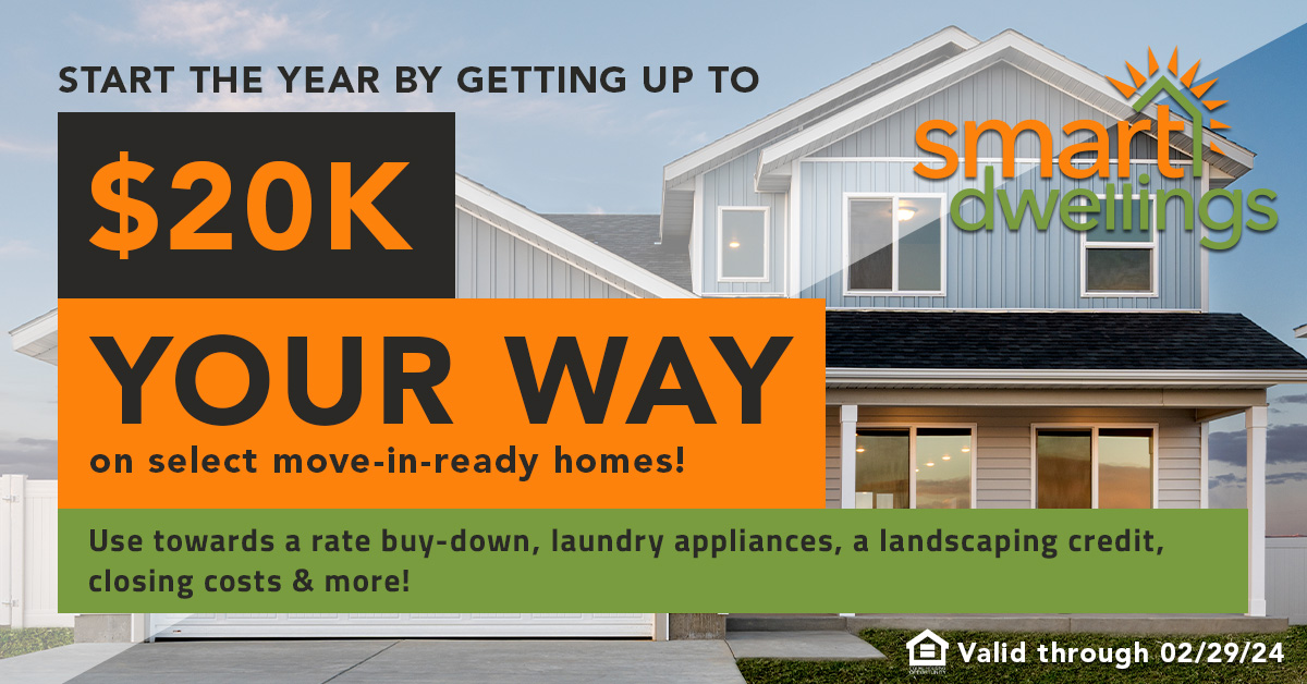 start the year by getting up to $20k Your Way on select move-in-ready homes in Rock Springs
