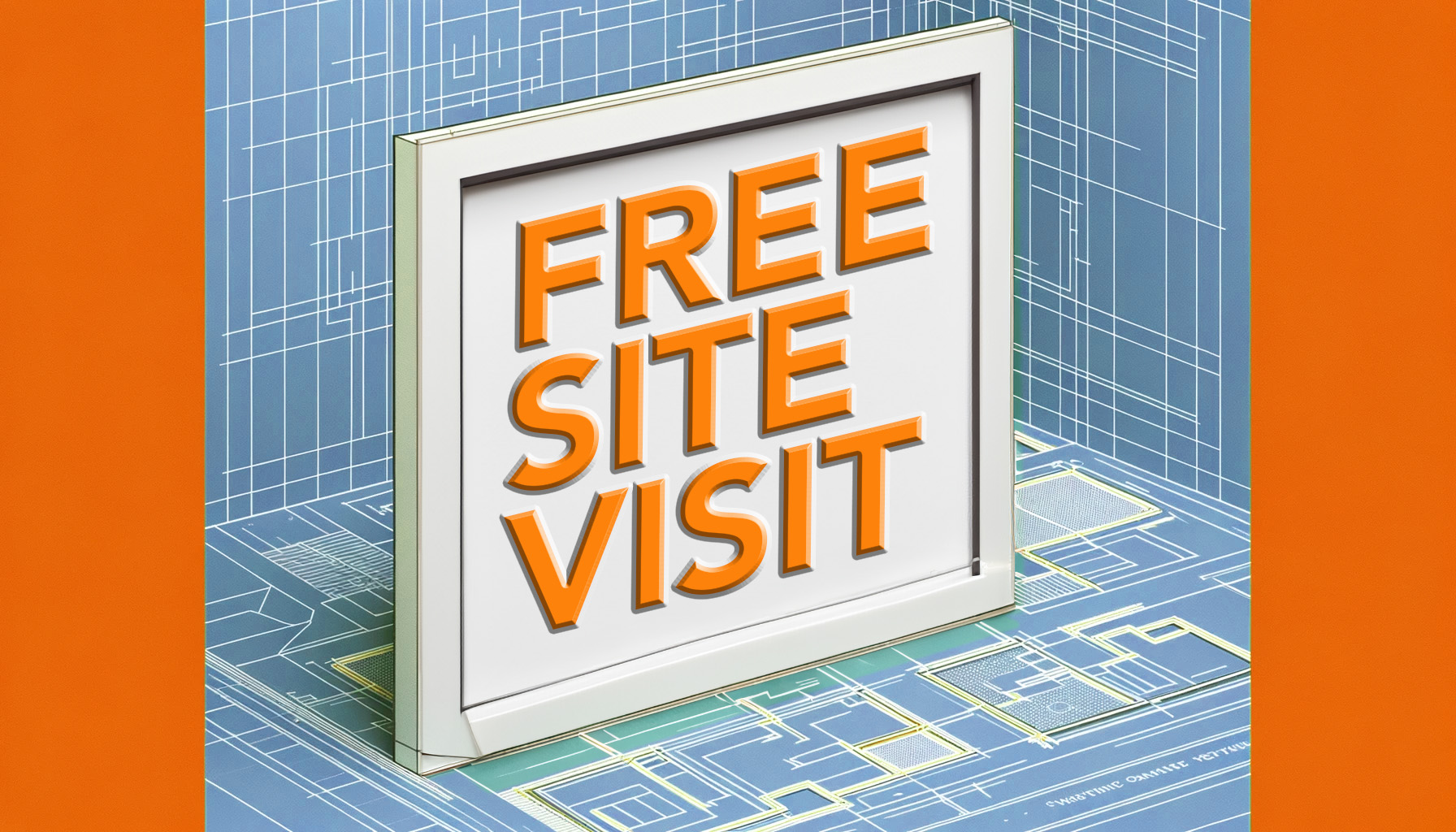 Free Site Visit title image with 3D view hinting at blueprints and the work that goes into building a home